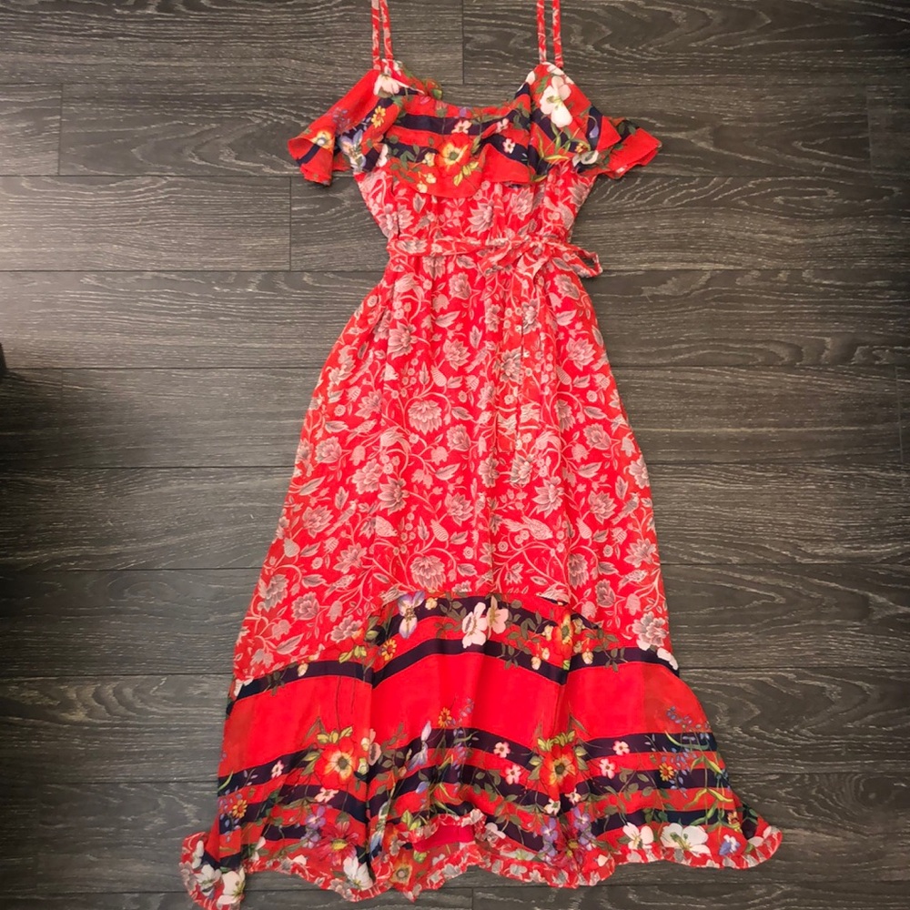 Anthropologie Maxi Dress in Mixed Prints